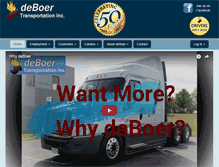 Tablet Screenshot of deboertrans.com